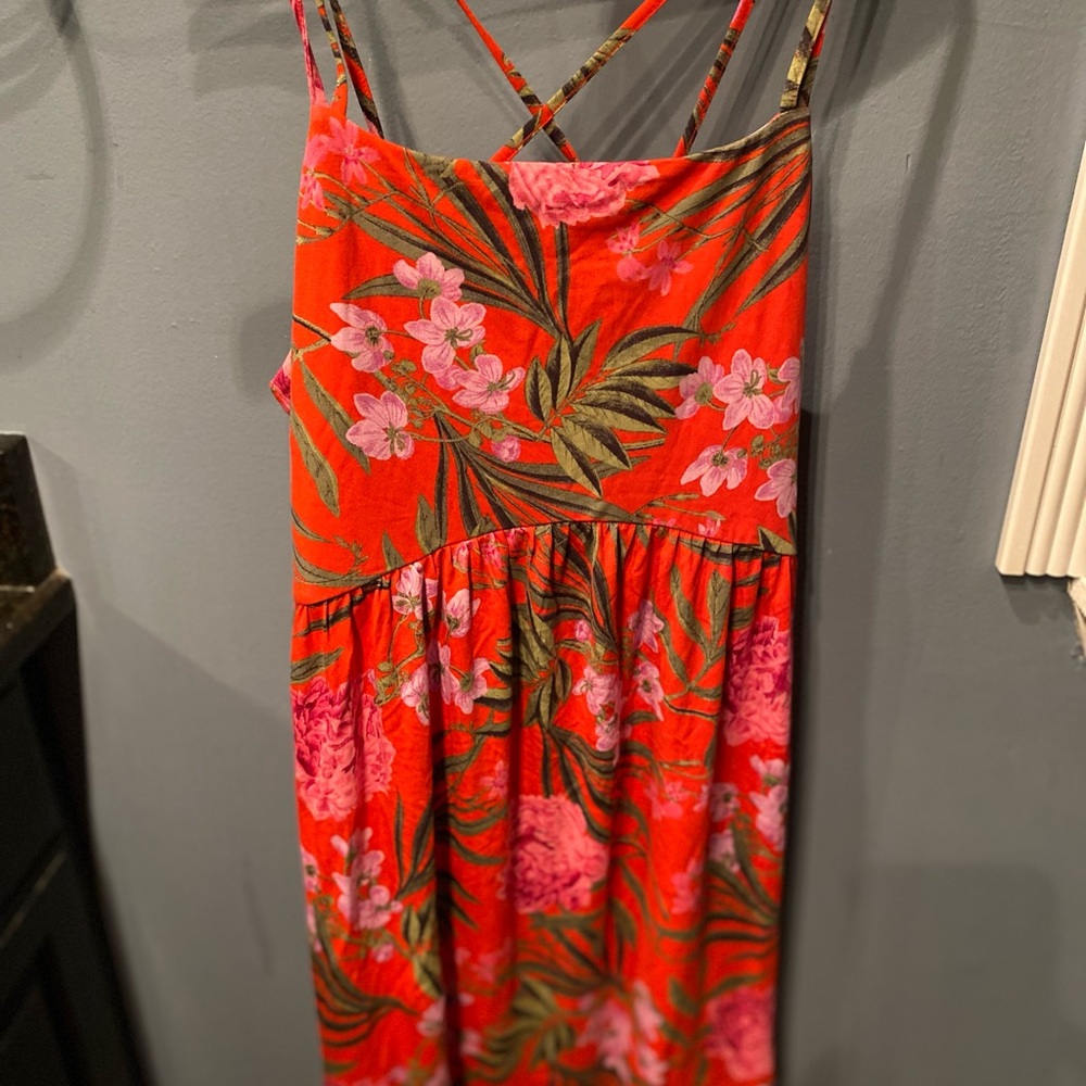 Old Navy Red Floral Sundress